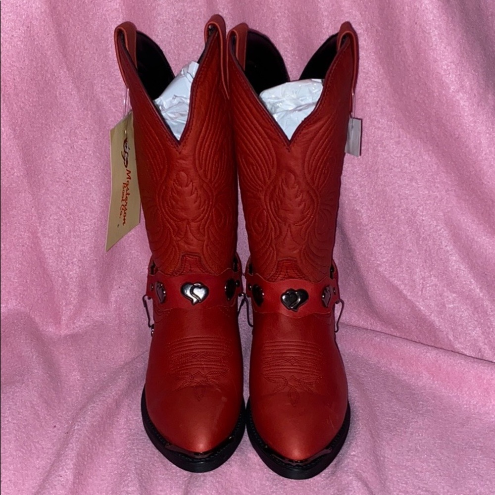 Red cowboy boots